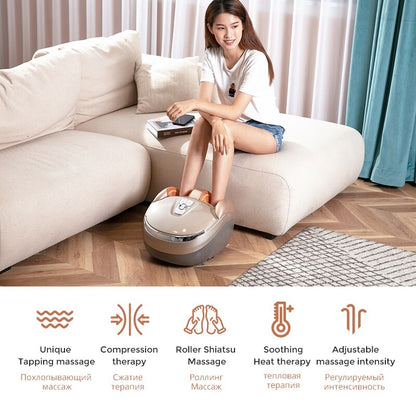 MARESE M7 PLUS Luxuoso Massageador de Pés Máquina Tapping Vibration Rolling Keading Air Compression Massager Com Calor Health Care