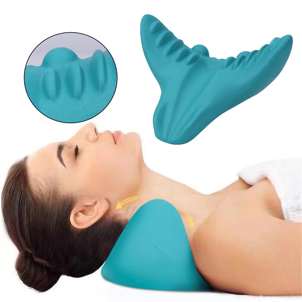 2022 New Authentic C-Rest Neck Massage Pillow Back Shoulder Stretcher Repair Tools Spine Cervical Chiropractic Traction Device