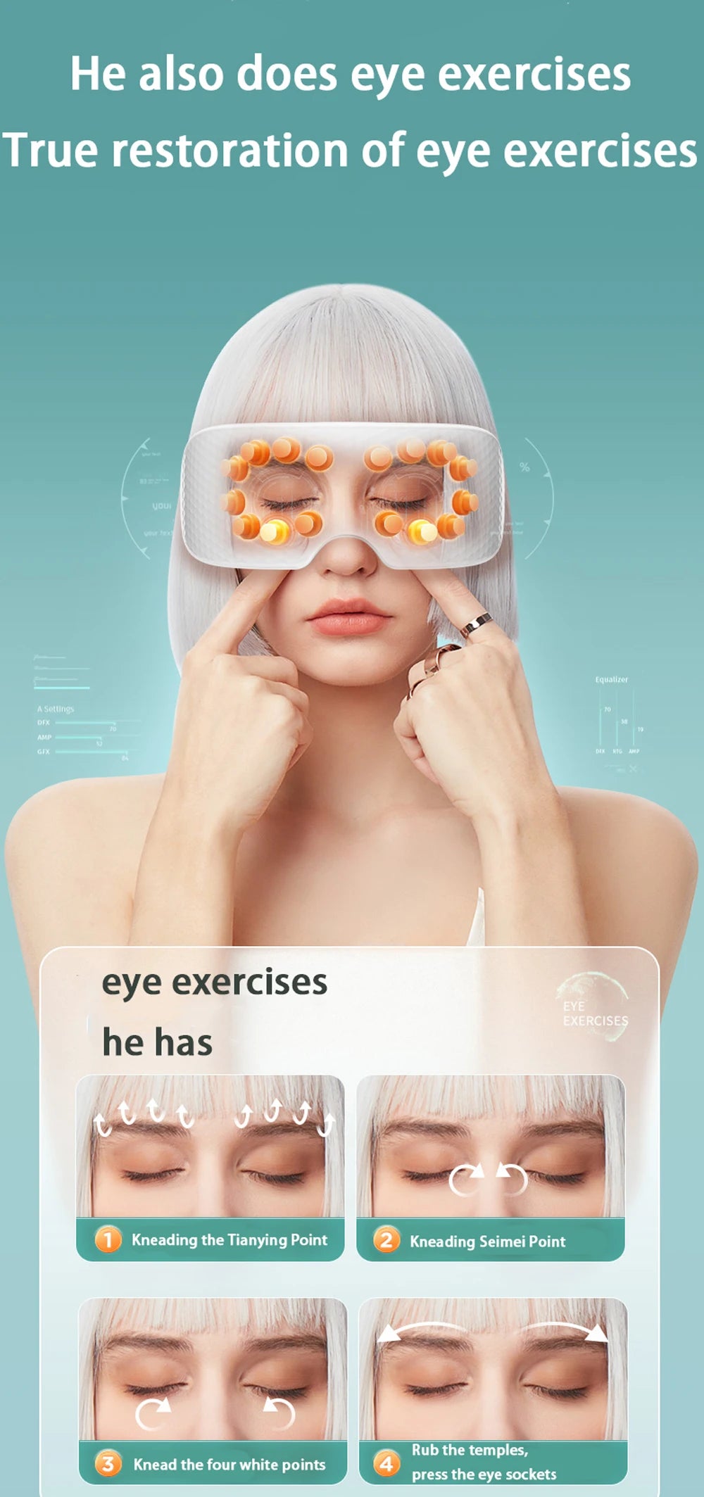 Eye care techniques for relieving dry eyes and fatigue.