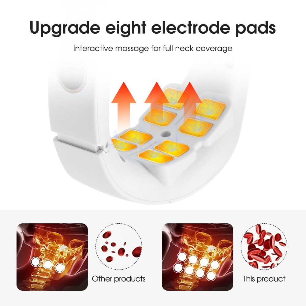 Upgrade eight electrode massage for full neck coverage Other products This product pads