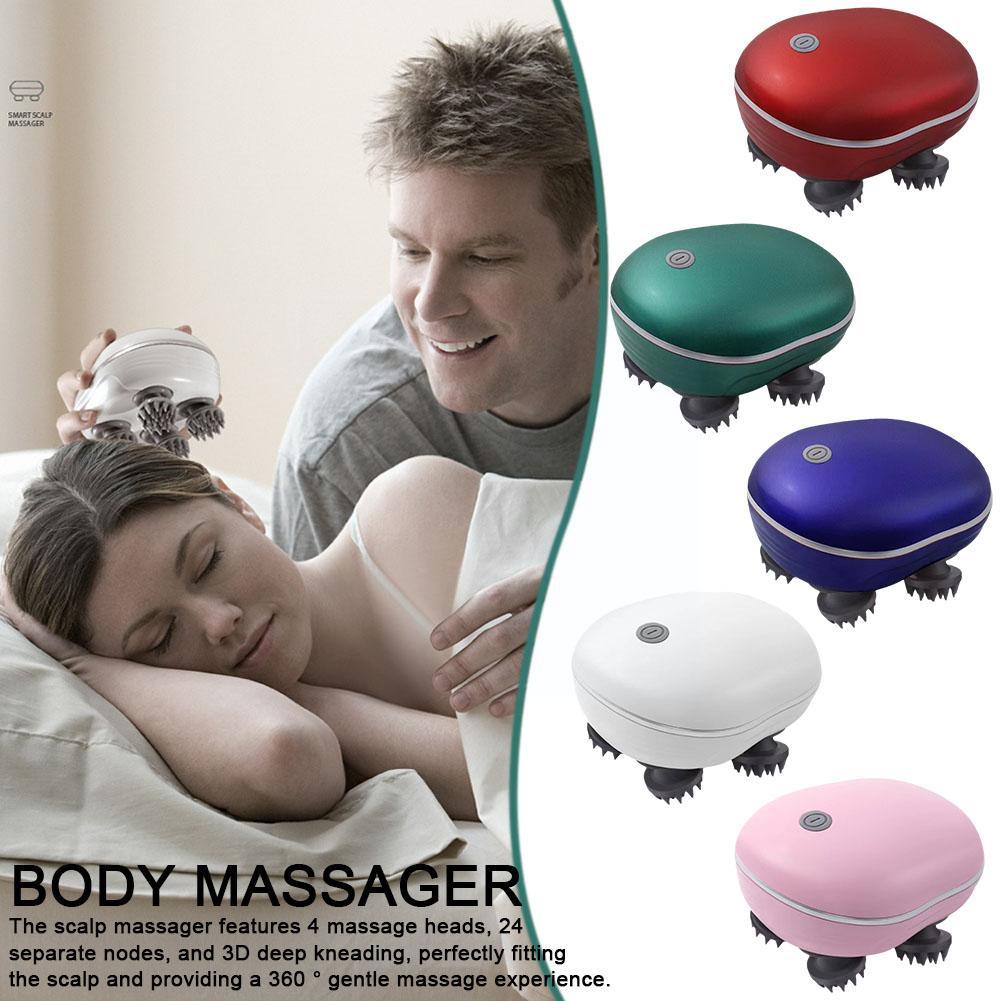 Electric Smart Massager Body Massager Health Care Relax Shoulder Neck Scalp Kneading Deep Device Head Vibrating Tissue Mass O1J6