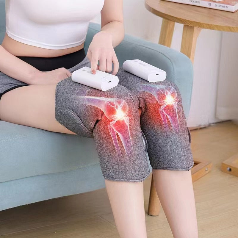 Electric Leg Massager Calf Muscle Massage Machine with Pneumatic Compression Heating Vibrator Pressotherapy Pain Relief