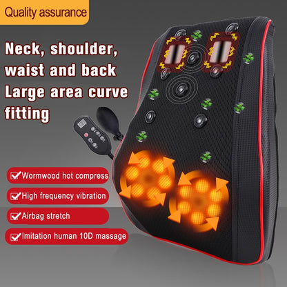 Massageador de Cintura Massageador Portátil para Carro Massageador de Relaxamento Muscular Massagem de Aquecimento Massagem de Pescoço Massagem de Relaxamento Corporal