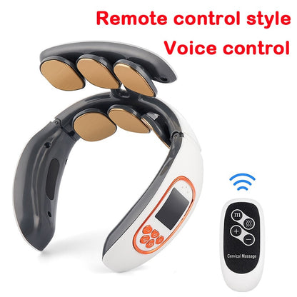 Upgraded Neck Protector Intelligent Rechargeable Voice Neck Massager Heating Micro Current Massager for Household Use