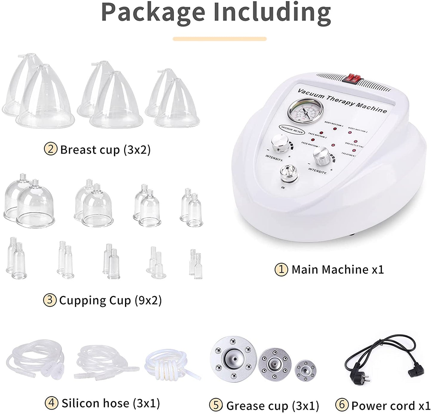 Package Including Breast cup (3x2) Main Machine xl 3