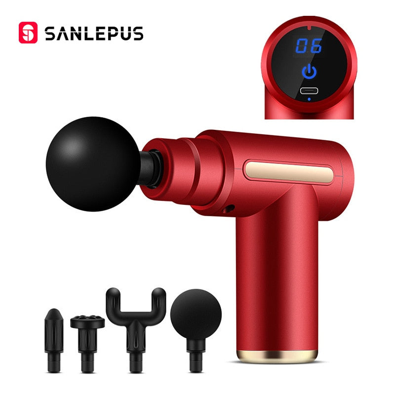 Sanlepus arma de massagem elétrica display lcd massageador para corpo pescoço dor nas costas gota alívio relaxamento muscular profundo fitness emagrecimento