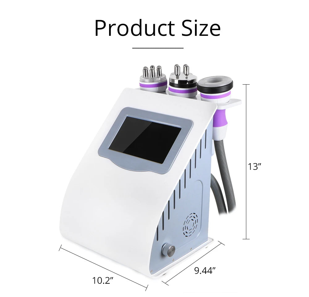 Ultrasonic cavitation machine for face and body slimming, beauty device.