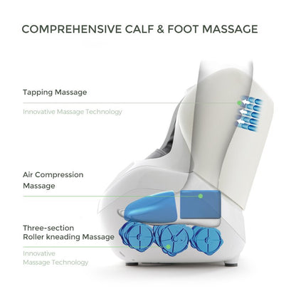 Máquina de massagem para pés de panturrilha de luxo MARESE Vibração elétrica Shiatsu Compressão de ar Rolamento de calor Massageador de modelagem de perna