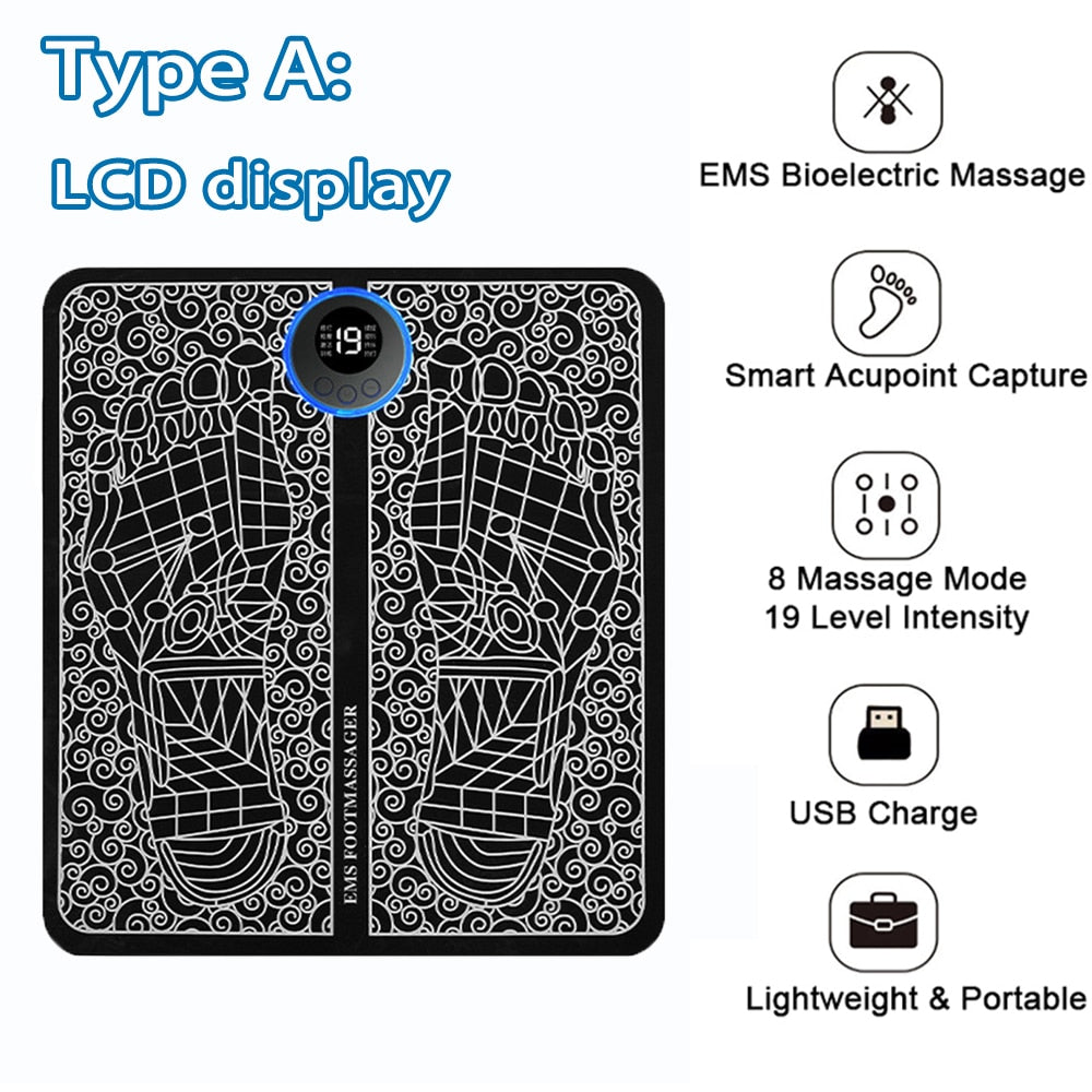 vye A: LCD display EMS Bioelectric Massage Smart