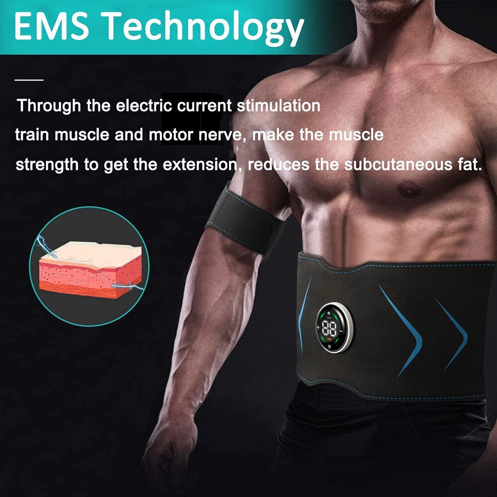 Stimulateur musculaire corps amincissant ceinture électrique Abdominal Trainer Toner perte de poids nouveau Smart EMS Fitness Vibration ceinture unisexe