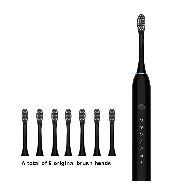 Sonic Electric Toothbrush Adult Smart Timing Tooth Brush Teeth Whitening Fast USB Rechargeable Toothbrush Replacement Head J189