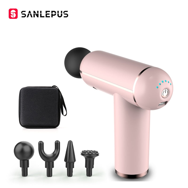 SANLEPUS Pistola de Massagem LCD Portátil Para o Corpo, Pescoço, Costas, Percussão Elétrica, Massageador de Tecido Profundo, Relaxamento Muscular, Fitness, Emagrecimento