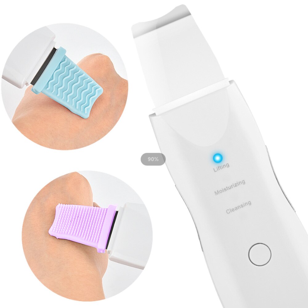 Ultrasonic Skin Scrubber Facial Cleaning Blackhead Remover Machine Peeling Shovel Vibration Massager Tools