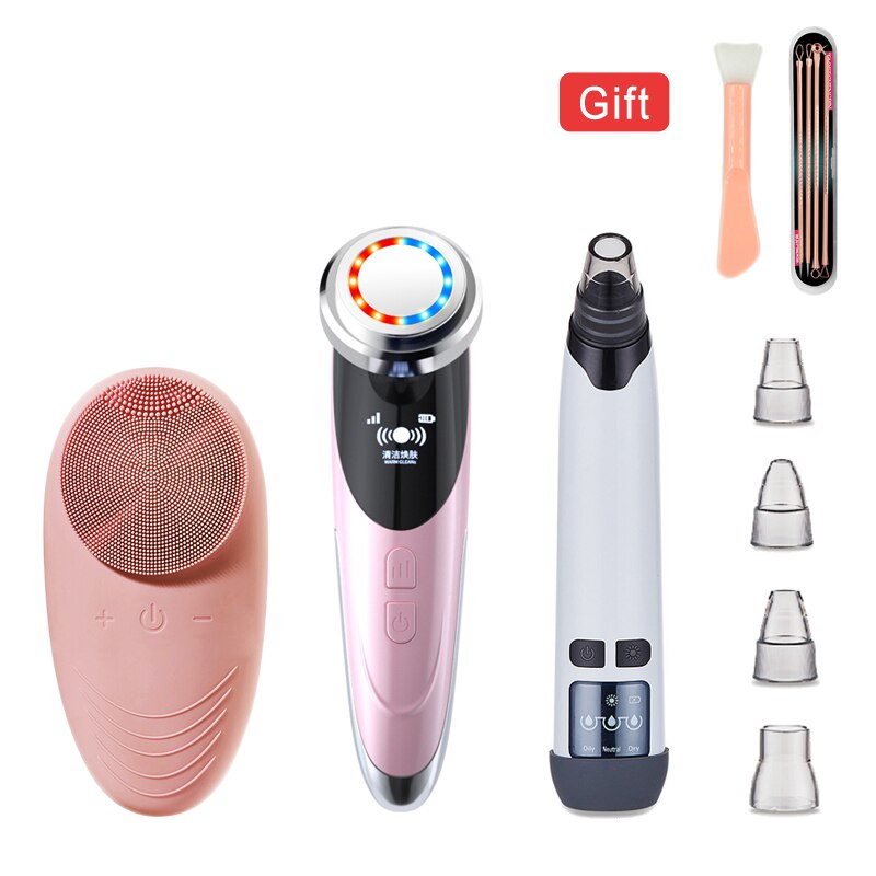 Facial Cleansing Brush Waterproof Sonic High Frequency Vibrating Face Brush for Deep Cleansing, Gentle Exfoliating and Massaging