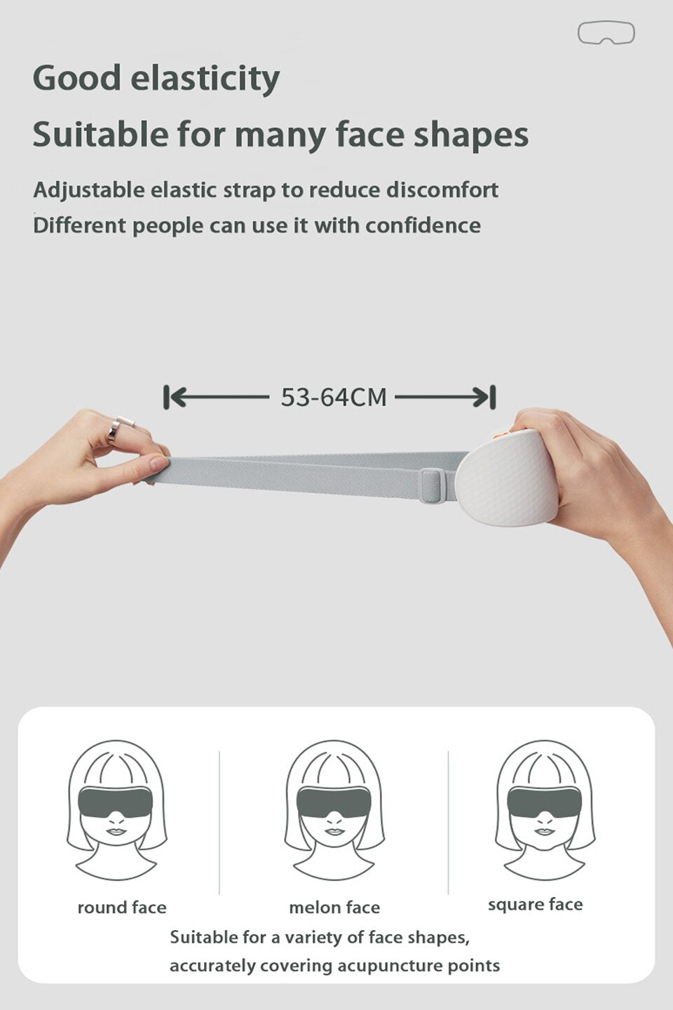 Suitable for many face shapes, accurately covering acupuncture points 