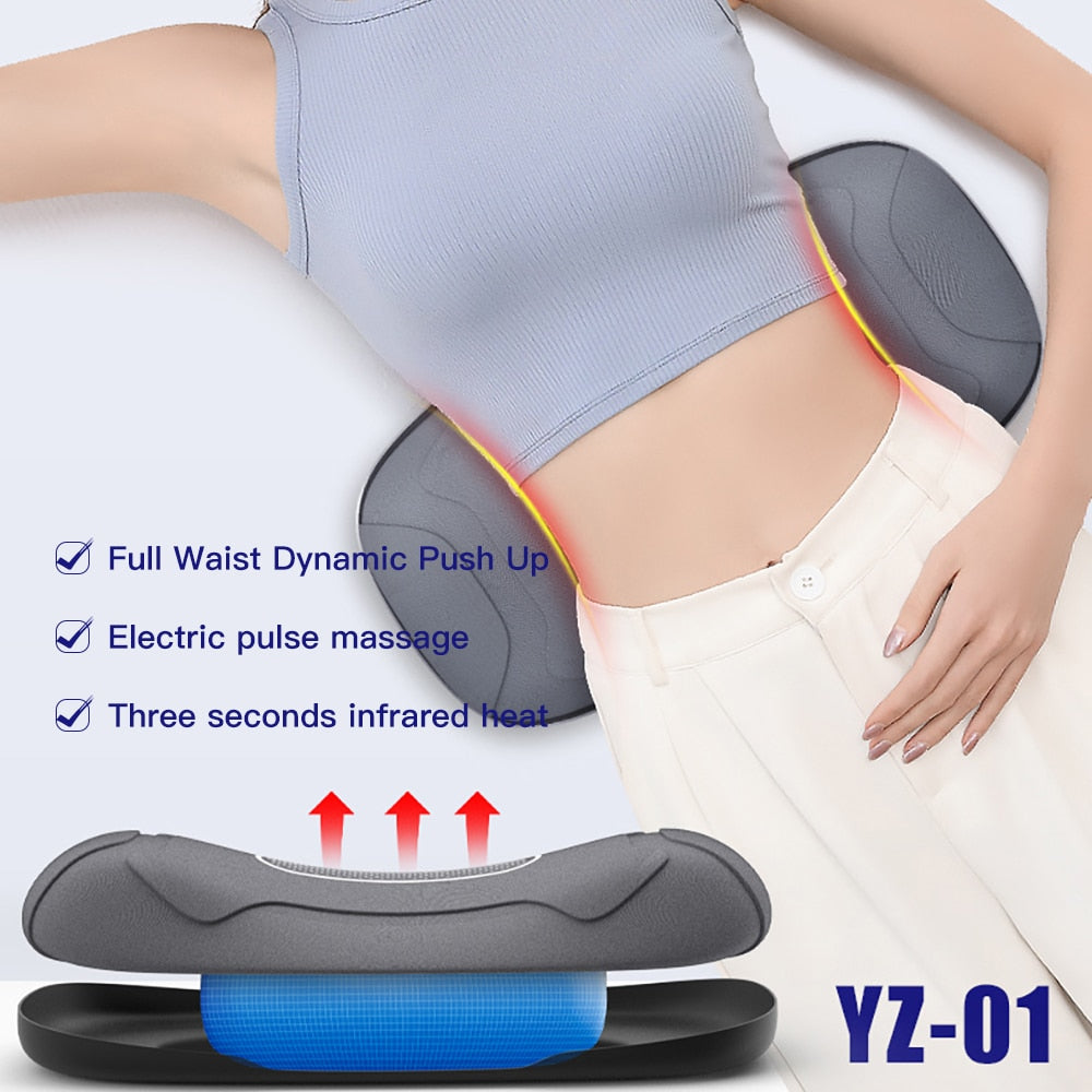 Pulse Waist Massager Waist Support Lumbar Traction Relieve Spine Stiffness Reduce Pain Relax Muscle Body Relaxation Massage