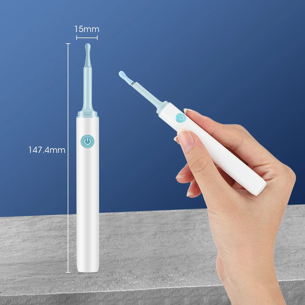 Ear care combo with wireless visual endoscope and silicone ear picking stick for safe ear cleaning.