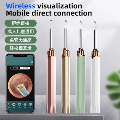 Wireless Smart Ear Cleaner Endoscope 500W Pixel WIFI Visual Otoscope Mini Endoscope Diameter Lens 3.5mm Ear Picking Smart Stick