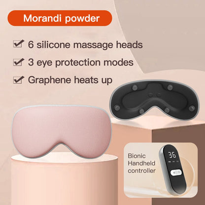 Novo 3D Smart Heating Eye Massager Vibration Eye Mask Aid Sleeping Acupressure Aliviar Fadiga Dark Circles Eye Care Compressa Quente