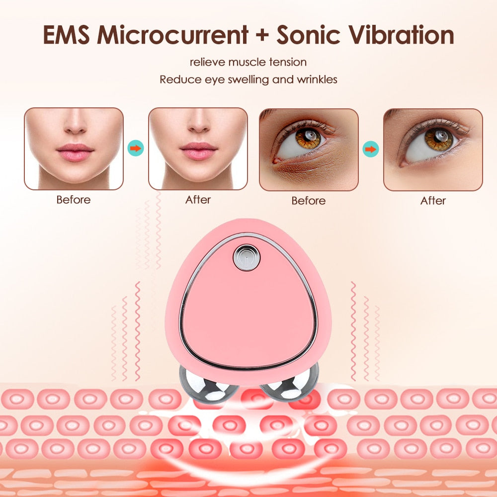 EMS Microcurrent Sonic Vibration relieve muscle tension Reduce eye swelling