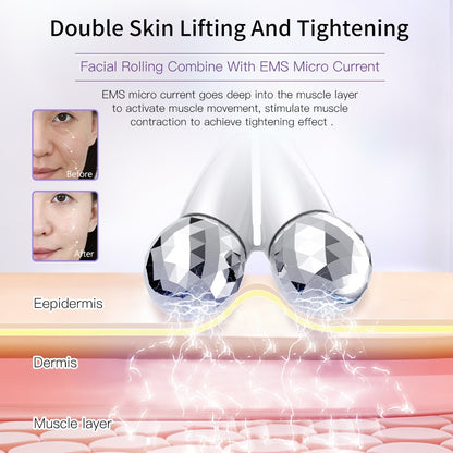 Double Skin Lifting And Tightening Facial Rolling Combine