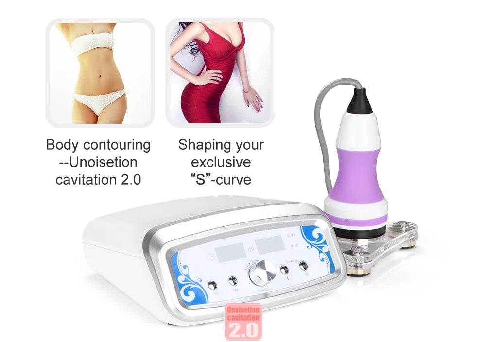 Ultrasonic cavitation technology shapes and contours body.