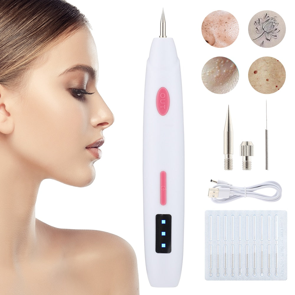 Electric New Freckle Mole Remover Plasma Pen Warts Skin Tag Removal LCD Nevus Tattoo Black Spots Removal Blemish Remover Pen