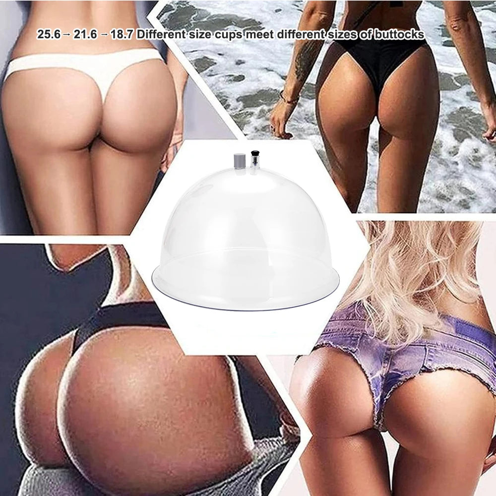 Three size options (25.6cm, 21.6cm, 18.7cm) for diverse buttocks.