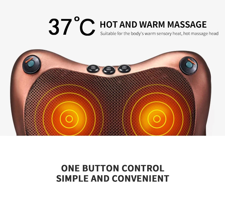 Soothing warmth from 37°C hot and warm massage feature with simple one-button control.