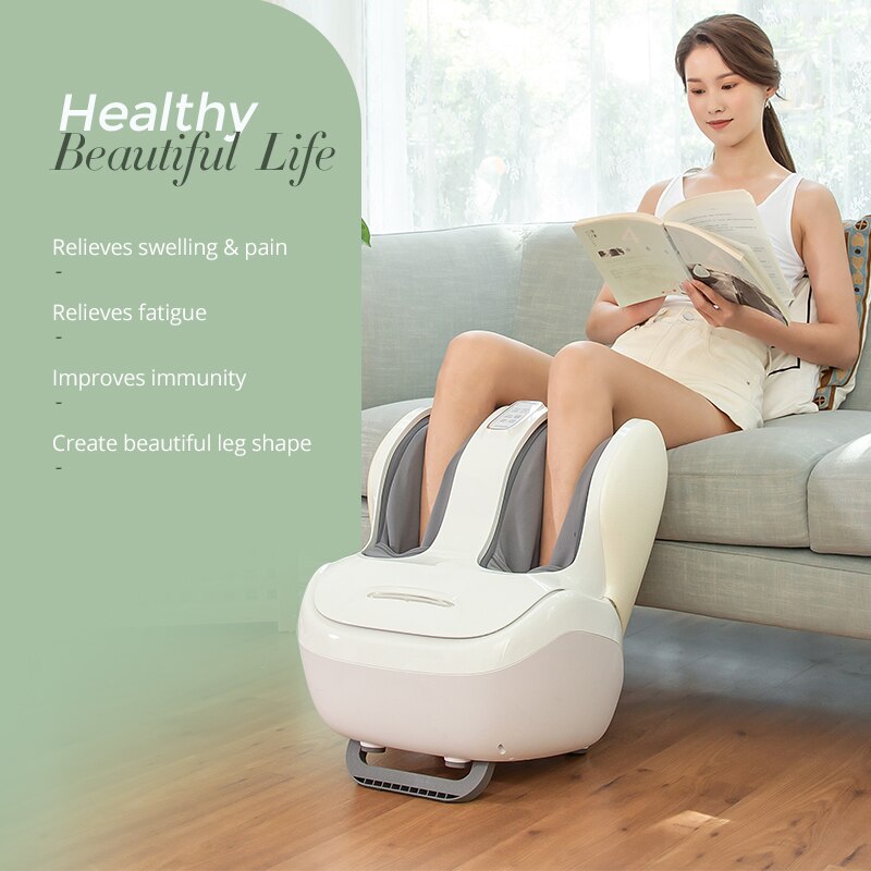 Máquina de massagem para pés de panturrilha de luxo MARESE Vibração elétrica Shiatsu Compressão de ar Rolamento de calor Massageador de modelagem de perna