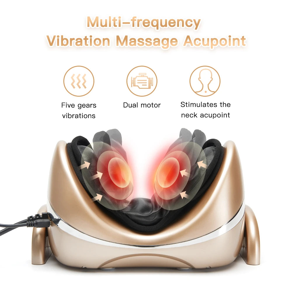 Massage chair targets acupressure points for neck relief