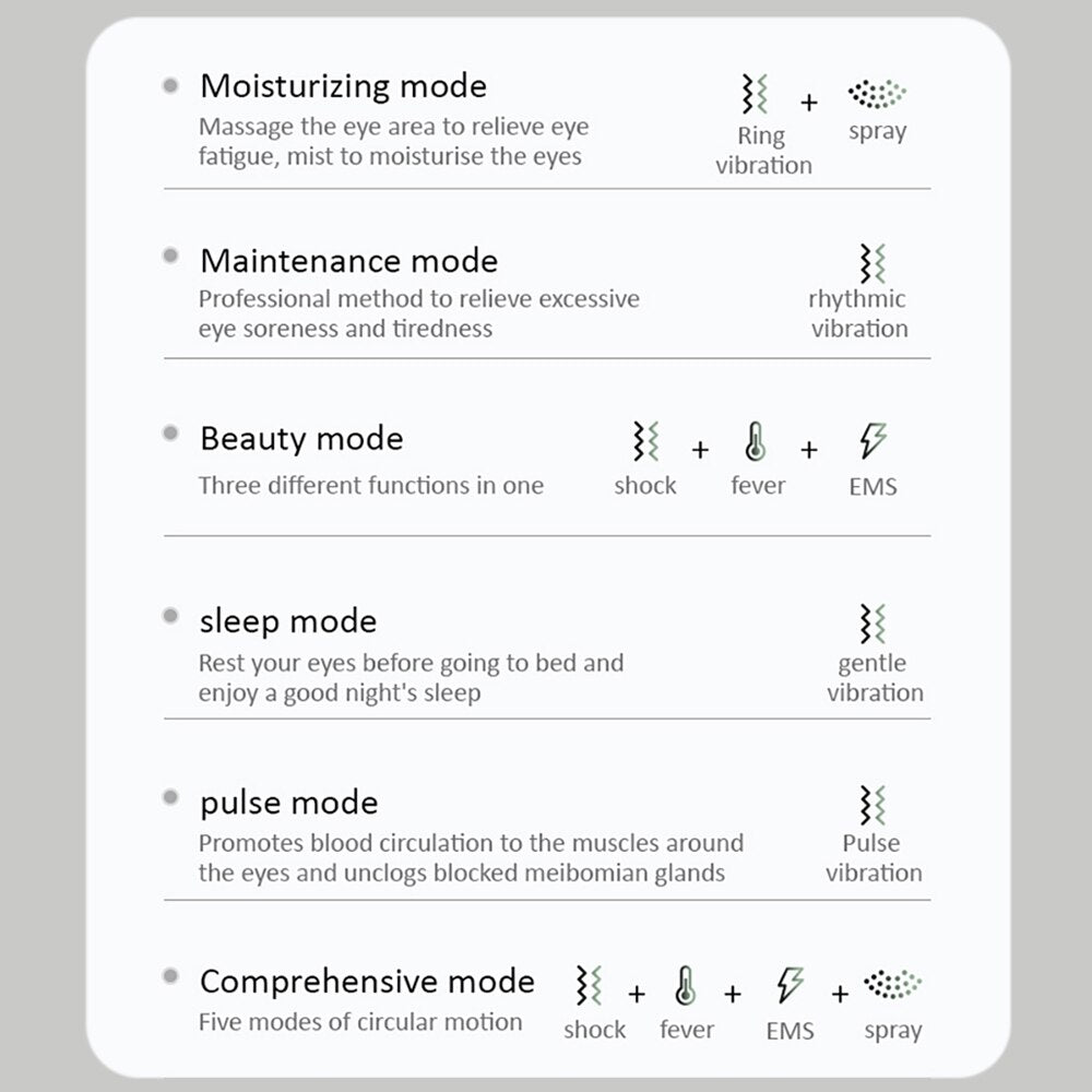 EMS sleep mode Rest your eyes before going to bed and enjoy 