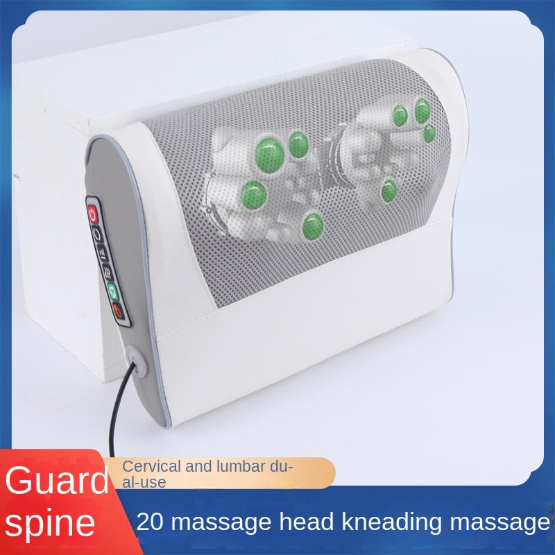 Heat Electric Neck Shoulder Shiatsu Kneading Full Device Cervical Health Body Relaxation for Back Massage Pillow Massageador