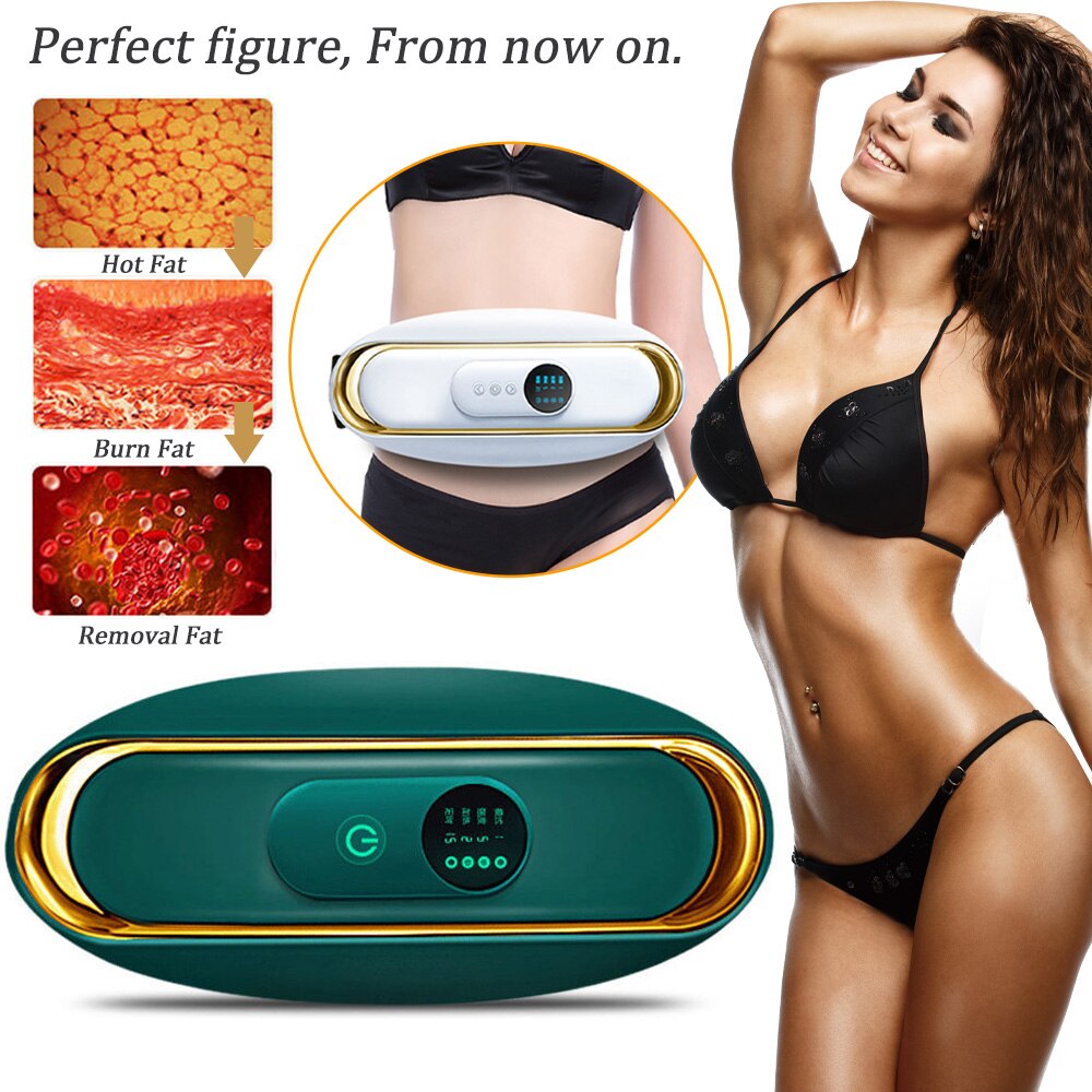 Electric Thin Belt Slimming Machine EMS Losing Weight Belly Cellulite Fat Burning Abdominal Muscle Trainer Fitness Body Massager