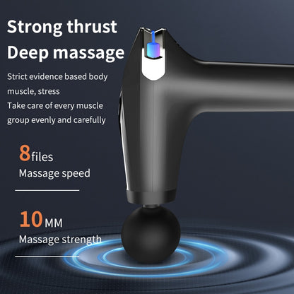 Pistola de massagem profissional cabo estendido massageador elétrico de fitness massagem muscular profunda para alívio de dores nas costas e pescoço