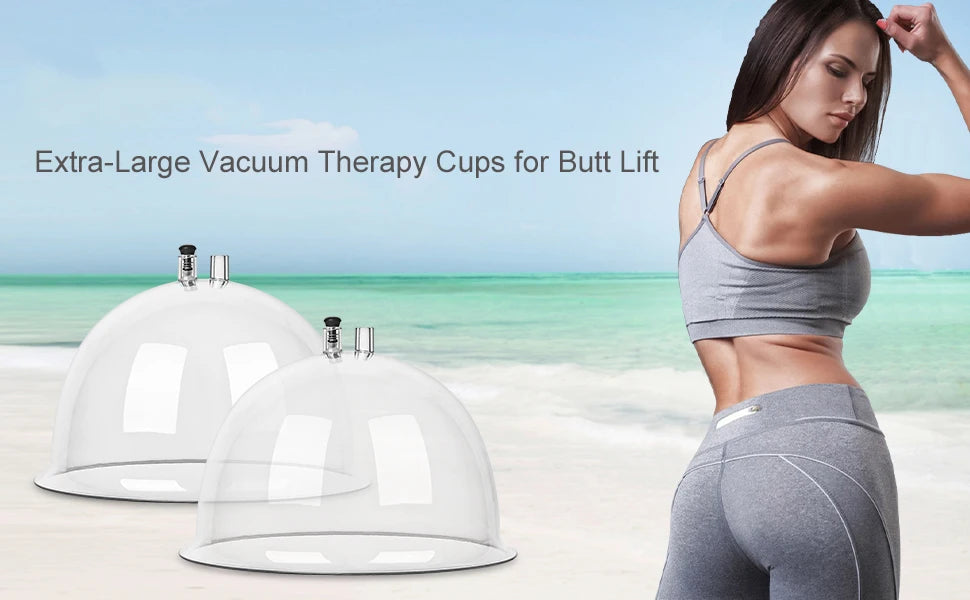 Targeted body sculpting and butt lifting massage cups for effective results.