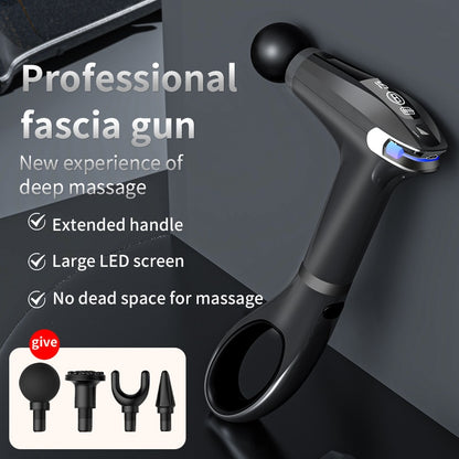 Pistola de massagem profissional cabo estendido massageador elétrico de fitness massagem muscular profunda para alívio de dores nas costas e pescoço