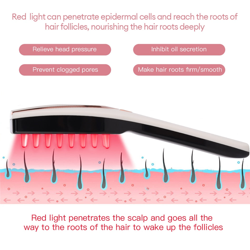 red light can penetrate epidermal cells and reach the roots of hair