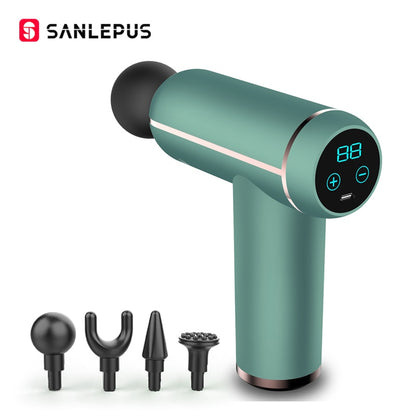 SANLEPUS Pistola de Massagem LCD Portátil Para o Corpo, Pescoço, Costas, Percussão Elétrica, Massageador de Tecido Profundo, Relaxamento Muscular, Fitness, Emagrecimento