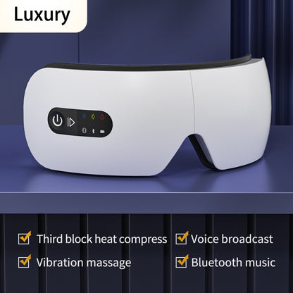 Massageador para os olhos Airbag Massagem por vibração Compressa quente Bluetooth Música Proteção para os olhos Aliviar a fadiga Display LED Criança ou adulto