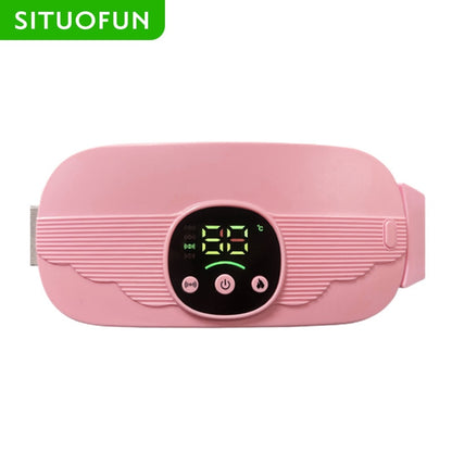 SITUOFUN Menstrual Heating Pad Abdominal Massager Warm Palace Belt Waist Vibration Massage Device for Cramps Period Pain Relief