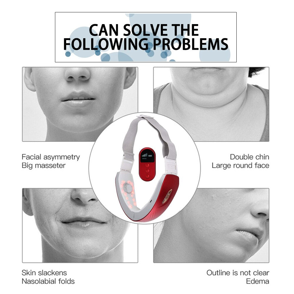 V Face Macchina facciale elettrica V-Line Up Cintura di sollevamento Massaggio viso LED Lifting della pelle del viso Dispositivo di bellezza rassodante Doppio riduttore del mento