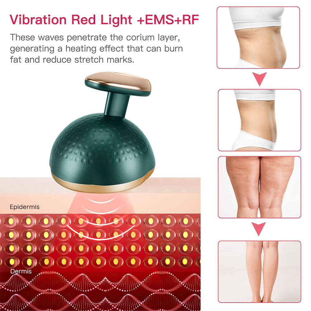 Vibration Red Light +EMS+RF Waves penetrate the co