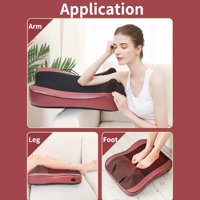 Back Waist Cervical Spine Multifunctional Full Body Neck Shoulder Electric Massage Cushion Household Kneading Shiatsu Massager