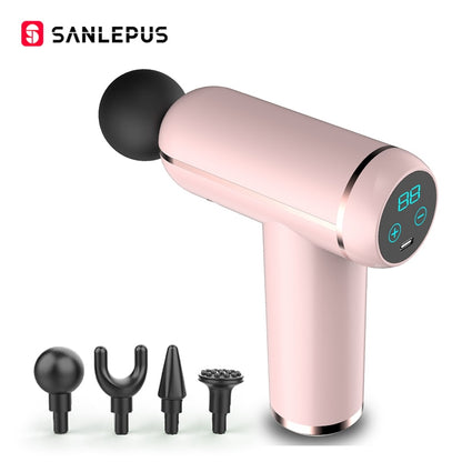 SANLEPUS Pistola de Massagem LCD Portátil Para o Corpo, Pescoço, Costas, Percussão Elétrica, Massageador de Tecido Profundo, Relaxamento Muscular, Fitness, Emagrecimento