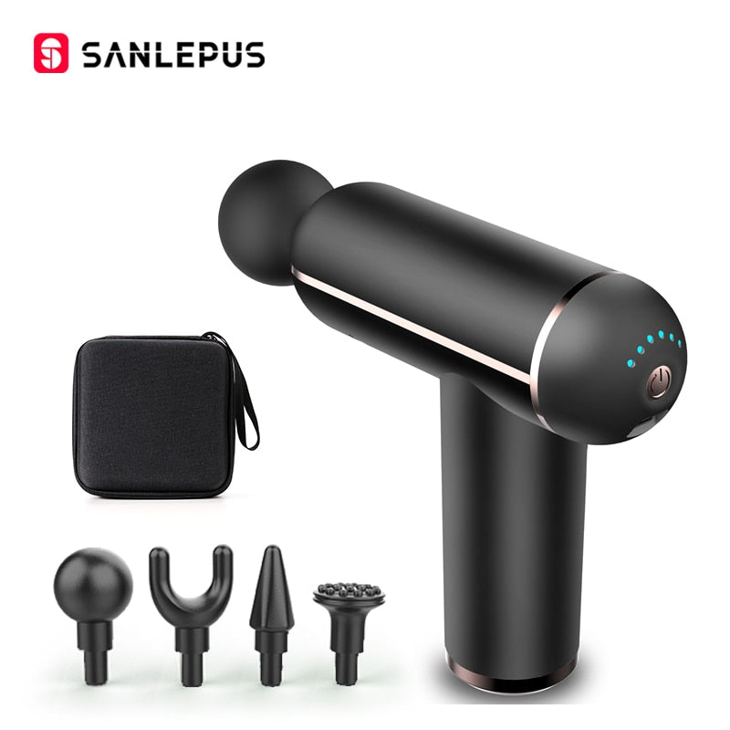 SANLEPUS Pistola de Massagem LCD Portátil Para o Corpo, Pescoço, Costas, Percussão Elétrica, Massageador de Tecido Profundo, Relaxamento Muscular, Fitness, Emagrecimento