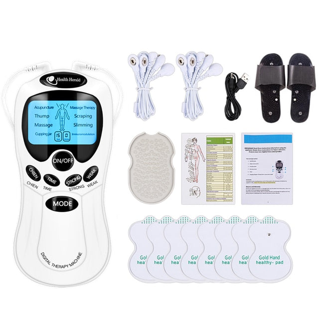 Health Tens Muscle Neck Massager Back Electric Digital Therapy Machine Massage Stimolatore elettronico a impulsi per la cura completa del corpo