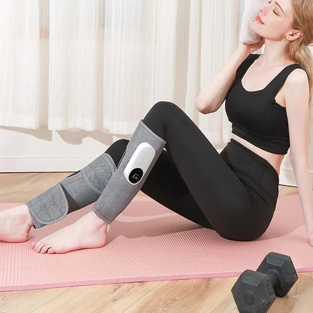 Massage & Relaxation Leg Massager with anti-fouling linen and breathable mesh, rechargeable battery.