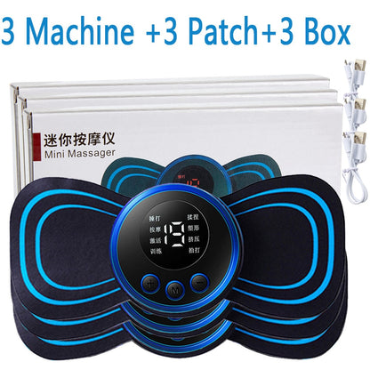 LCD Display EMS Neck Massage Electric Massager Cervical Neck Back Patch 8 Mode Pulse Muscle Stimulator Portable Relief Pain