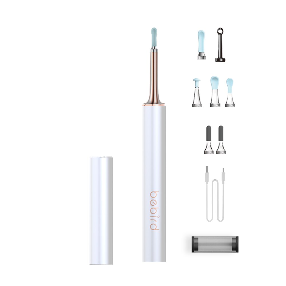 Bebird T15 Wirelless Visual Ear Cleaner 2 in 1 Acne Wax Removal Tool HD1080P Otoscope IP67 Waterproof Endoscope